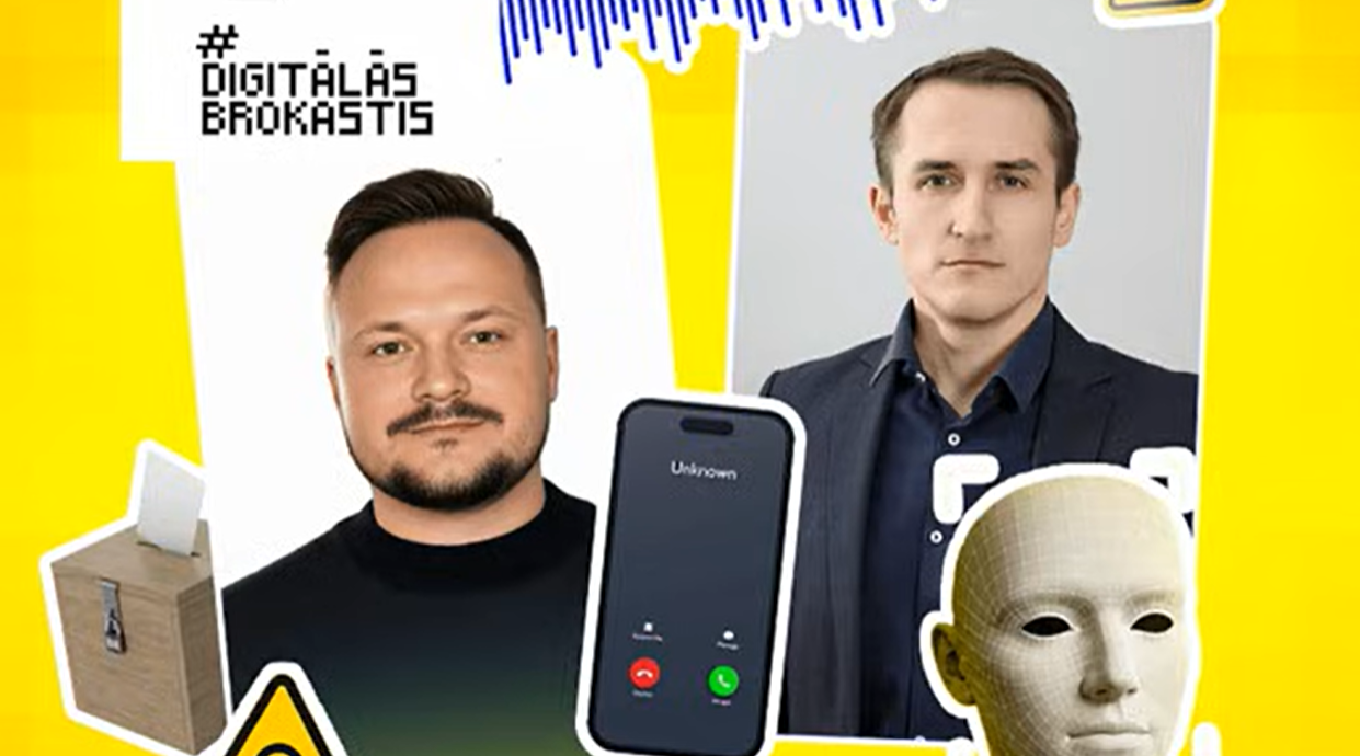 Ilustratīvs attēls no LR1 raidījuma "Digitālās brokastis" ar CERT.LV kiberdrošības ekspertu Mārtiņu Vecstaudžu