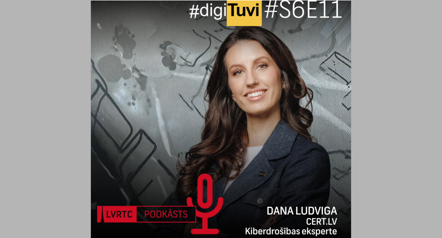 Ilustratīvs attēls no StarFM raidījuma #digiTuvi 6. sezonas 11. sērijas, kurā viesojās CERT.LV kiberdrošības eksperte Dana Ludviga